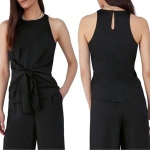 Favorite Daughter Black Sleeveless Tie Top, Size XS